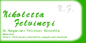 nikoletta felvinczi business card